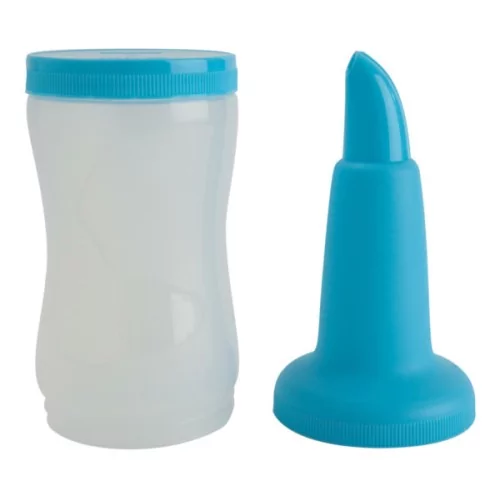 3320B Botella Freepour Azul - Tapa adjunta
