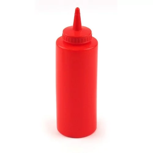 Botella exprimible de 12 oz roja