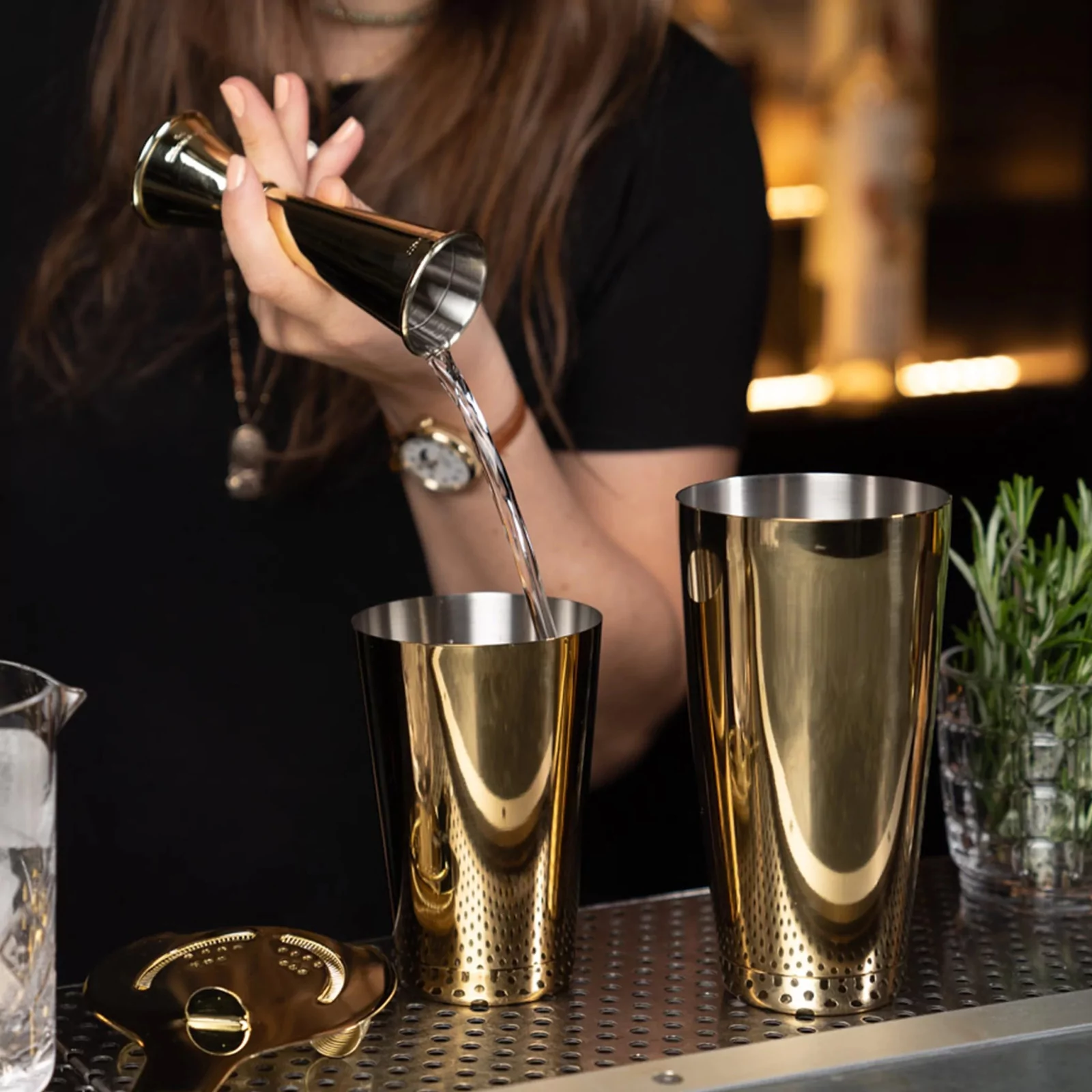 Shaker Sets Gold Boston Shaker Boston Shaker Set Gold – A Bar Above main image 0
