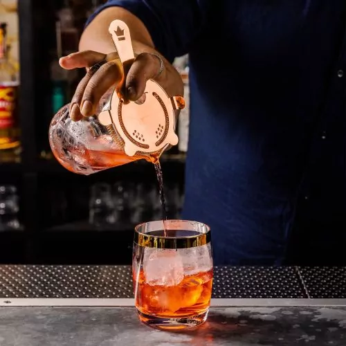 BUSWELL® 4-PROONG COCKTAIL STRAINER COPPER