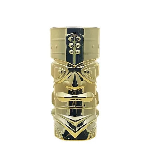 Tiki Glass Highball Gold Tiki Glass Highball Gold
