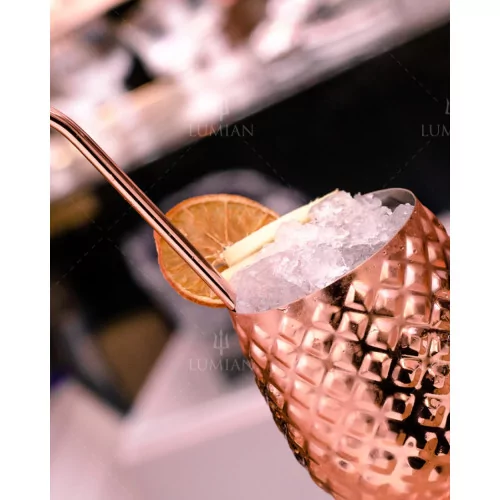 Pineapple Cup cuivre – Verre ananas cocktail exotique inox Pineapple Cup cuivre – Verre ananas cocktail exotique inox