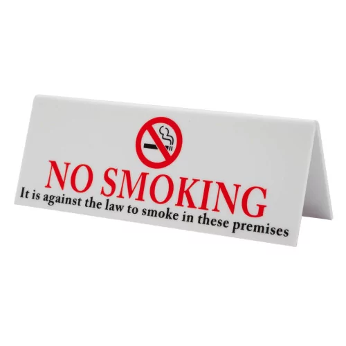 “No Smoking” plastic sign – Professional table signage | La Boutique du Barman “No Smoking” plastic sign – Professional table signage | La Boutique du Barman