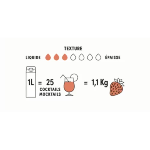Boiron Strawberry Purée 1 L – Room Temperature, No Added Sugar | The Bartender's Shop