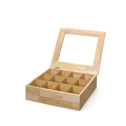 12-Compartment Wooden Tea Box – The Bartender's Shop