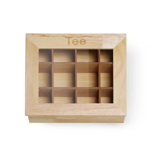 12-Compartment Wooden Tea Box – The Bartender's Shop