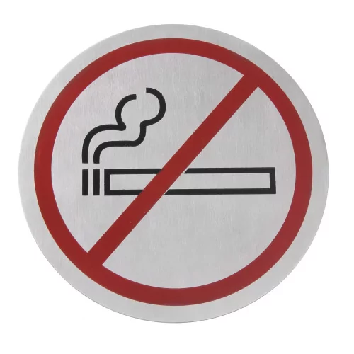 Pictograma de Prohibido Fumar Acero Inoxidable Ø160 | La Tienda del Bartender