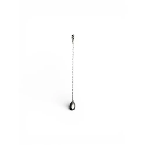Skull Bar Spoon – Full Twist 40 cm Stainless Steel | The Bartender's Shop