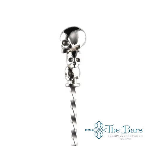 Skull Bar Spoon – Full Twist 40 cm Stainless Steel | The Bartender's Shop