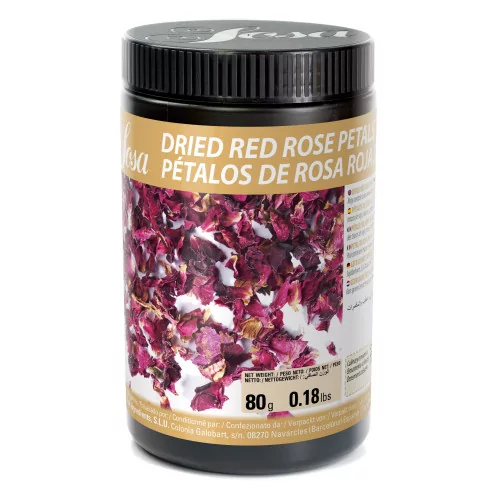 Pétalos de rosa roja secos Sosa 80 g – Decoración para cócteles y postres