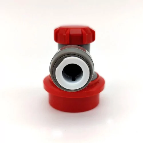Conector de gas Duotight de 8 mm (5/16") con bloqueo de bola, gris/rojo | The Bartender's Shop