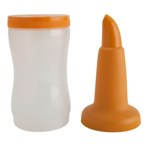 3320O Botella Freepour Naranja - Tapa adjunta